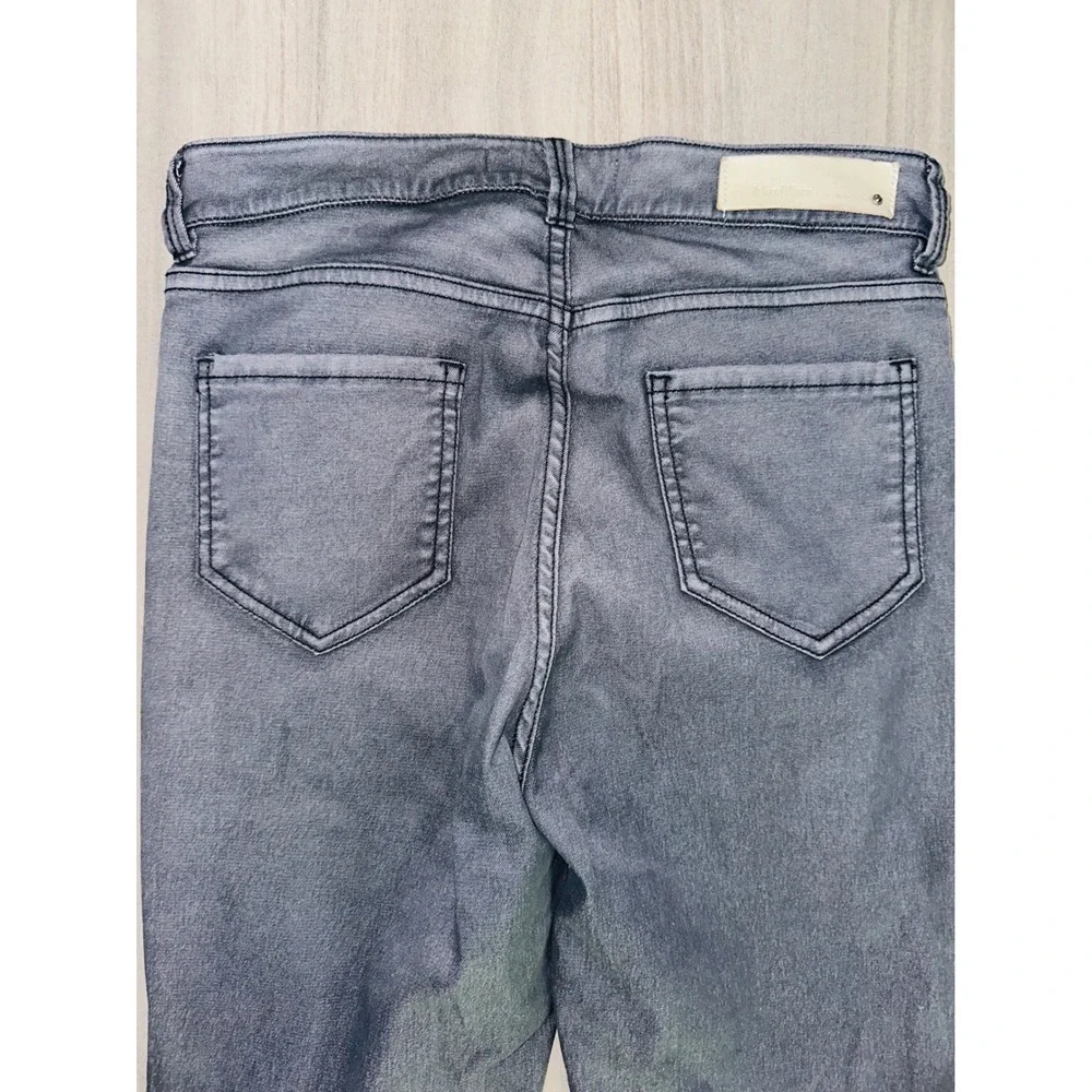 WB3 Max Mara Studio Womens Gray Slim Straight‎ Jeans Coated Denim US 6 IT 40